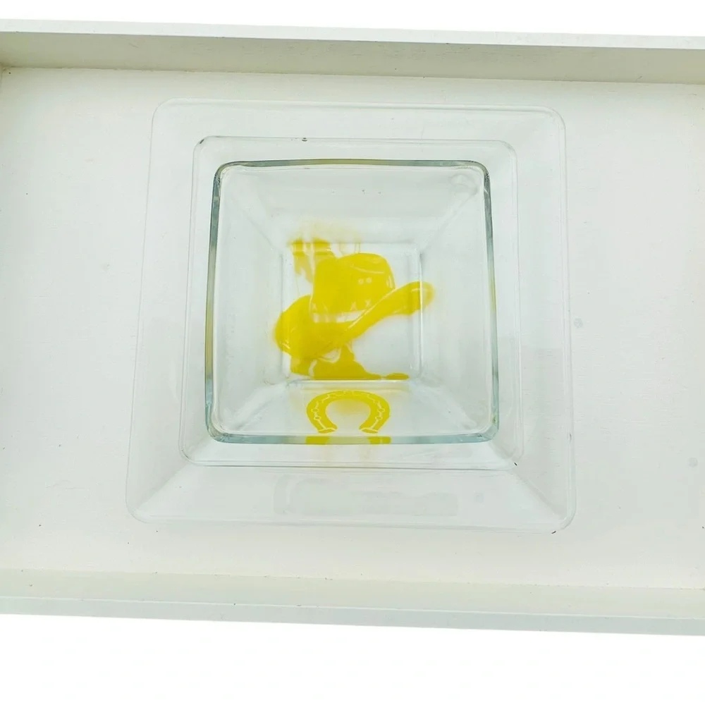 Yellow Western Themed Glass Dinnerware Set
